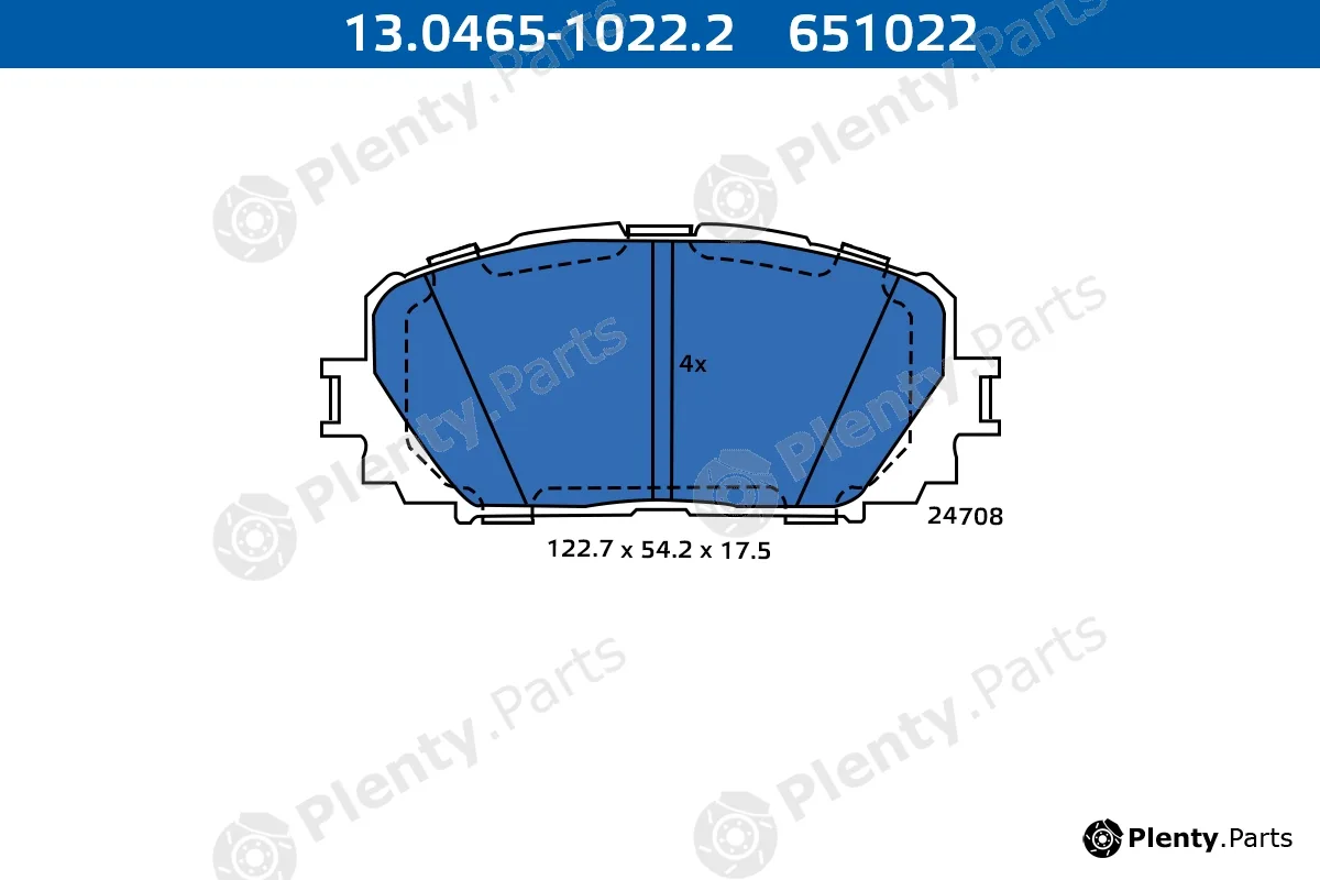 Ate-Apac 13.0465-1022.2 — Brake Pad Set, disc brake