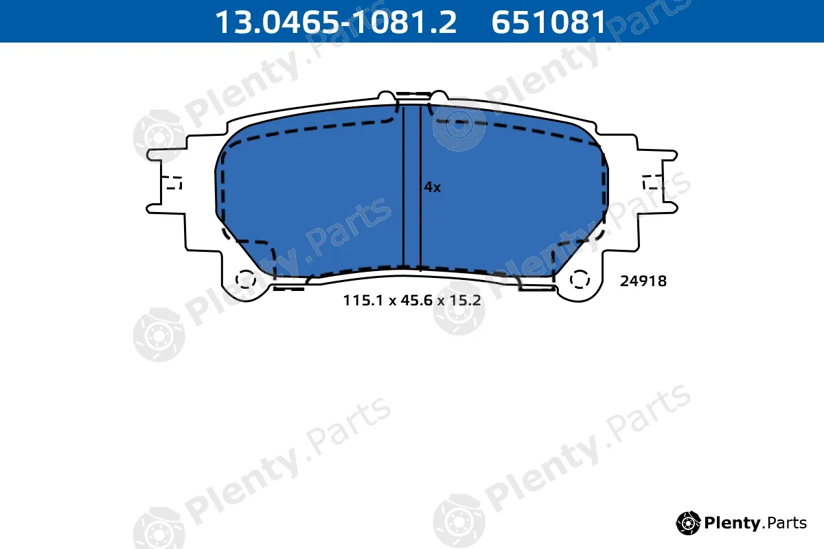 Ate-Apac 13.0465-1081.2 — Brake Pad Set, disc brake