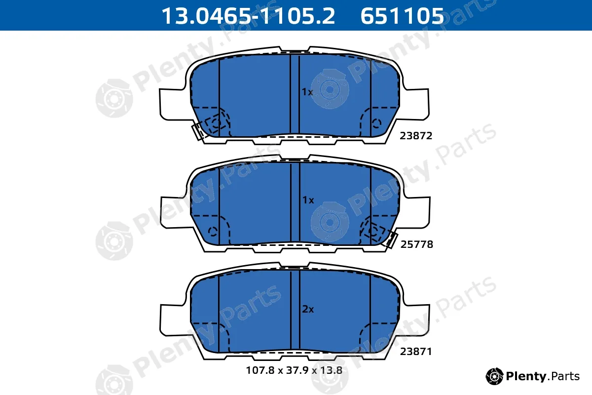 Ate-Apac 13.0465-1105.2 — Brake Pad Set, disc brake