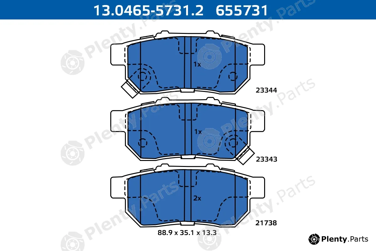 Ate-Apac 13.0465-5731.2 — Brake Pad Set, disc brake