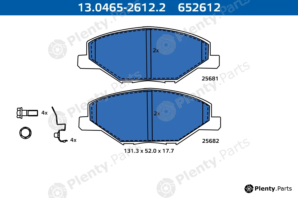 Ate-Apac 13.0465-2612.2 — Brake Pad Set, disc brake
