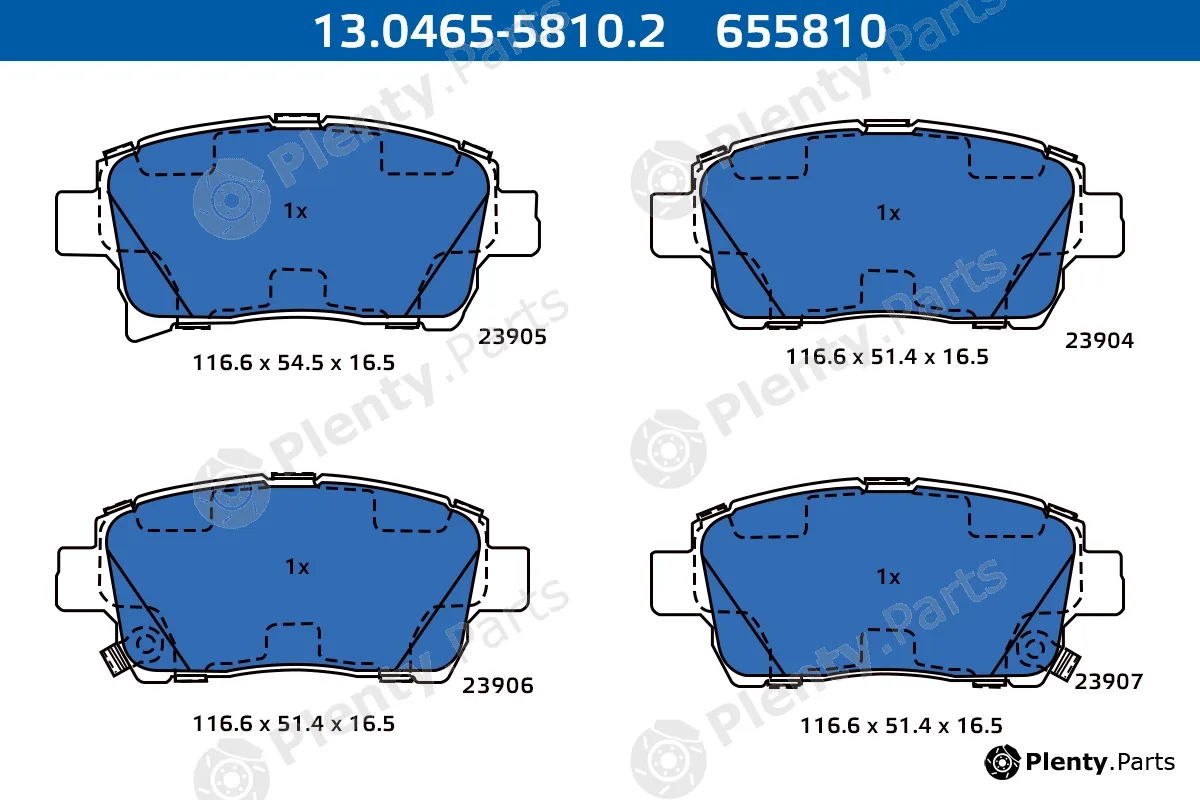Ate-Apac 13.0465-5810.2 — Brake Pad Set, disc brake