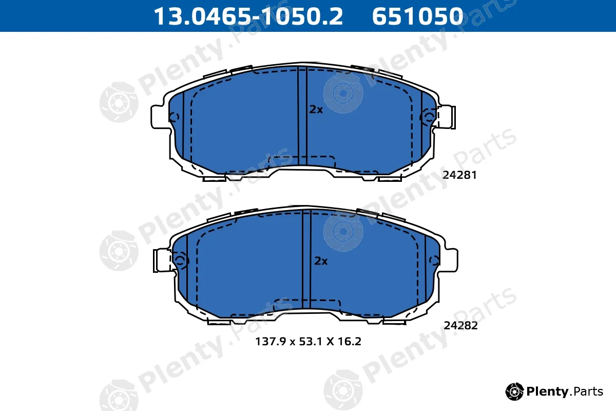 Ate-Apac 13.0465-1050.2 — Brake Pad Set, disc brake