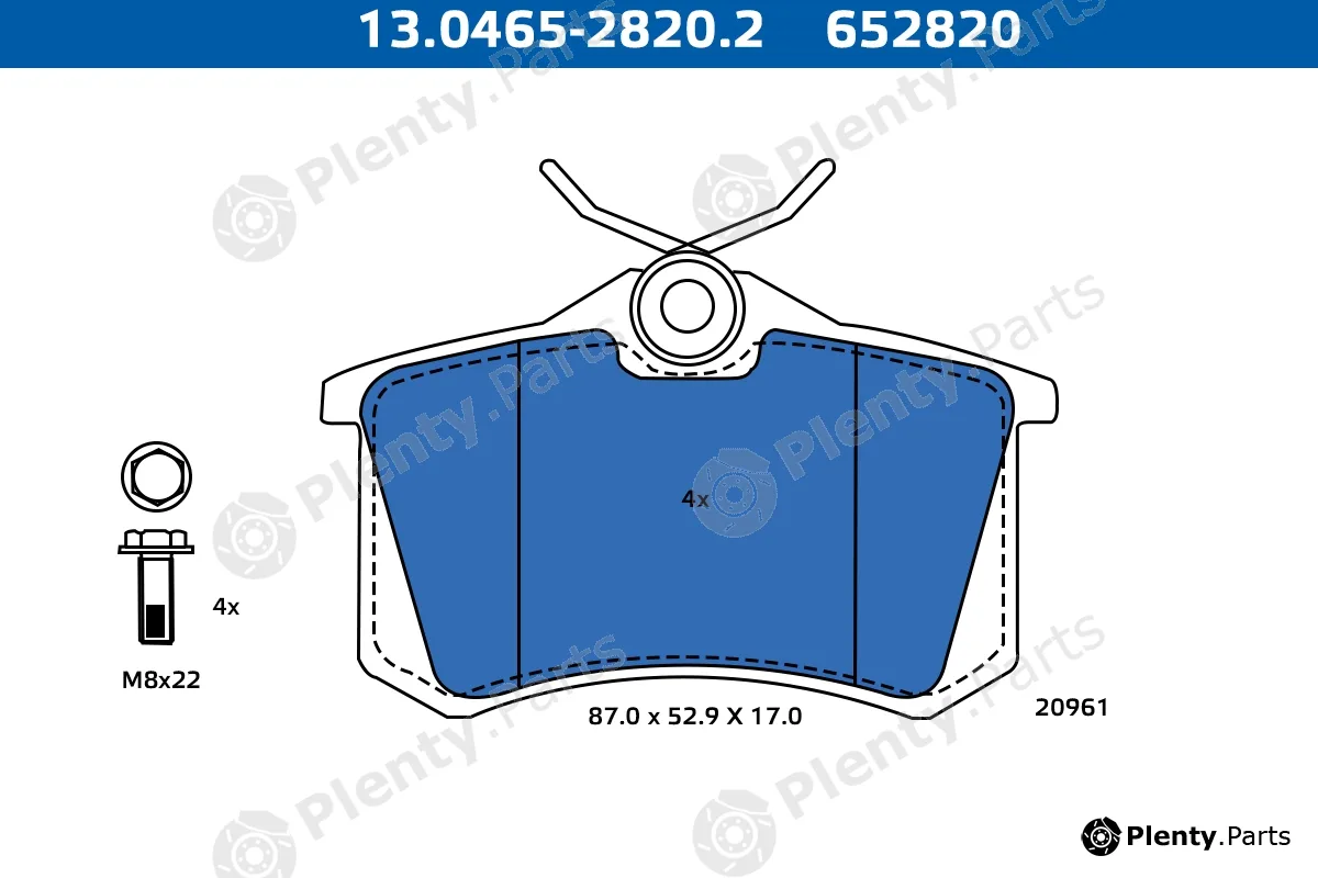 Ate-Apac 13.0465-2820.2 — Brake Pad Set, disc brake