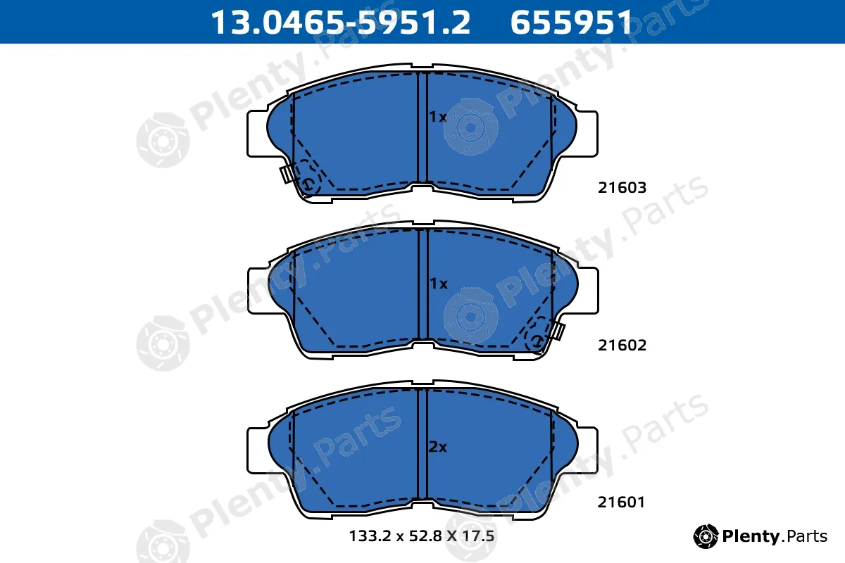 Ate-Apac 13.0465-5951.2 — Brake Pad Set, disc brake