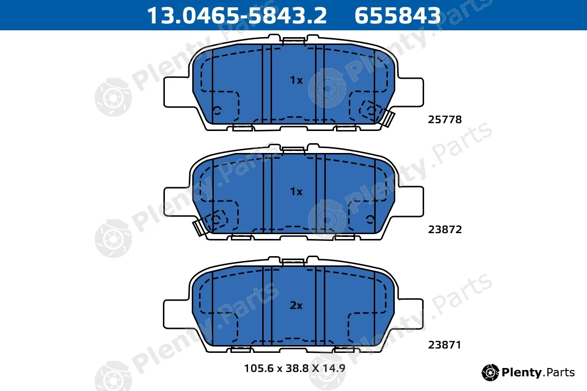 Ate-Apac 13.0465-5843.2 — Brake Pad Set, disc brake