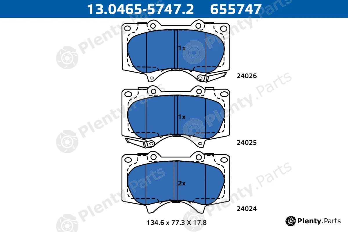 Ate-Apac 13.0465-5747.2 — Brake Pad Set, disc brake