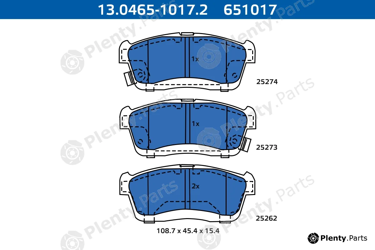 Ate-Apac 13.0465-1017.2 — Brake Pad Set, disc brake