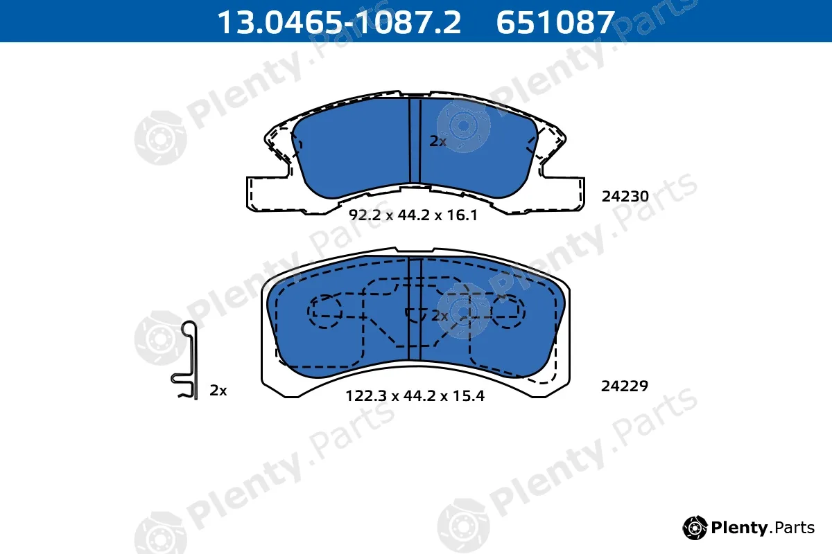 Ate-Apac 13.0465-1087.2 — Brake Pad Set, disc brake