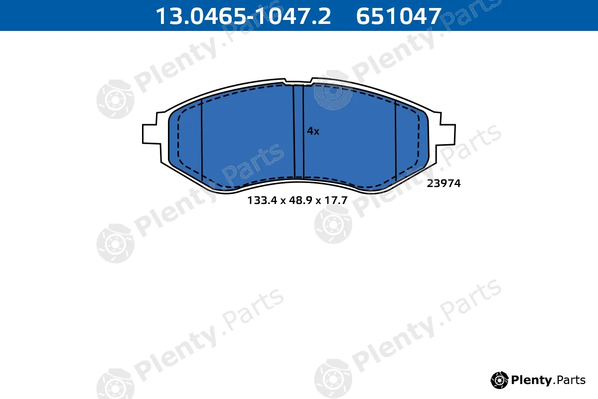 Ate-Apac 13.0465-1047.2 — Brake Pad Set, disc brake