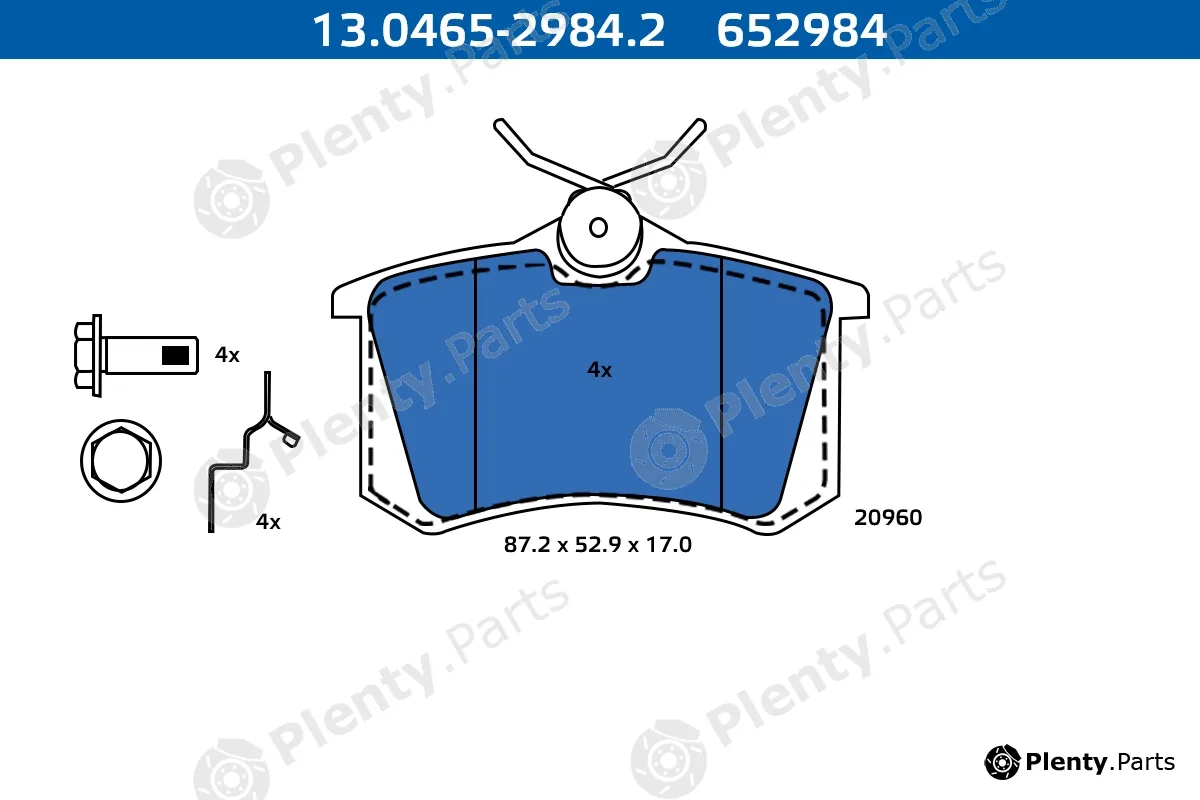 Ate-Apac 13.0465-2984.2 — Brake Pad Set, disc brake