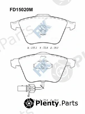 FBK FD15020M — Brake Pad Set, disc brake