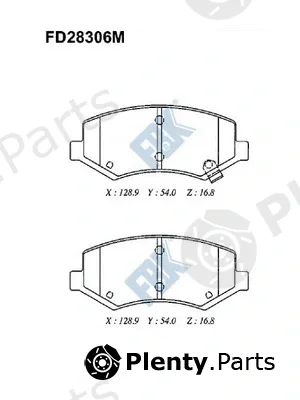 FBK FD28306M — Brake Pad Set, disc brake