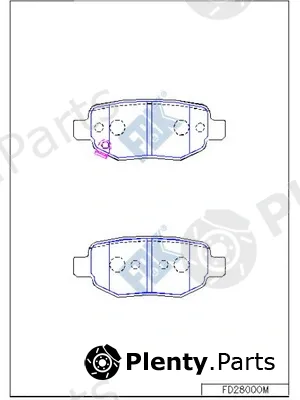 FBK FD28000M — Brake Pad Set, disc brake