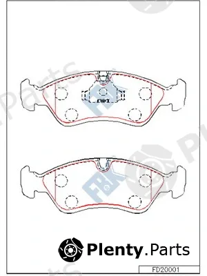 FBK FD20001 — Brake Pad Set, disc brake