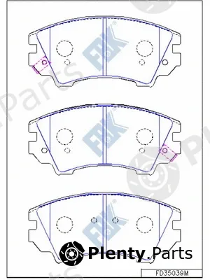 FBK FD35039M — Brake Pad Set, disc brake