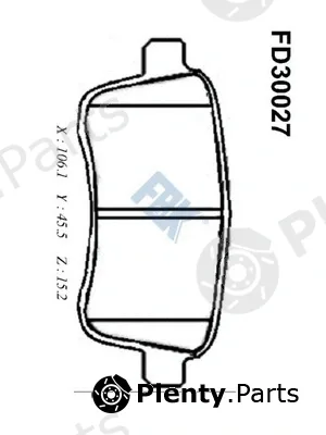 FBK FD30027 — Brake Pad Set, disc brake
