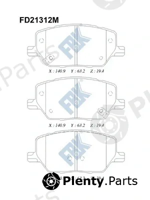 FBK FD21312M — Brake Pad Set, disc brake