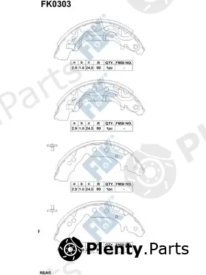 FBK FK0303 — Brake Shoe Set