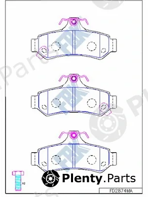 FBK FD2874MA — Brake Pad Set, disc brake