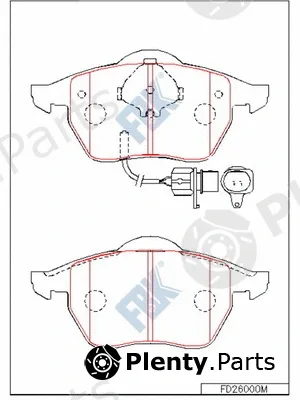 FBK FD26000M — Brake Pad Set, disc brake