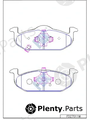 FBK FD27011M — Brake Pad Set, disc brake
