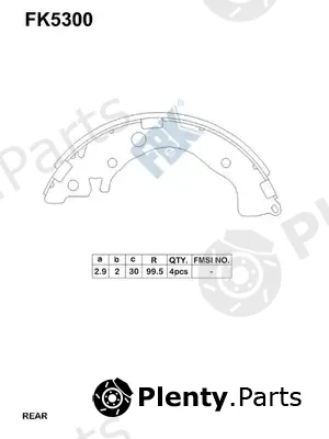 FBK FK5300 — Brake Shoe Set