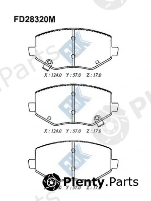 FBK FD28320M — Brake Pad Set, disc brake