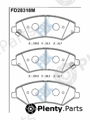 FBK FD28318M — Brake Pad Set, disc brake