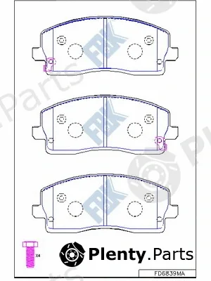 FBK FD6839MA — Brake Pad Set, disc brake