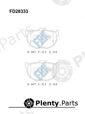 FBK FD28333 — Brake Pad Set, disc brake