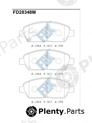 FBK FD28348M — Brake Pad Set, disc brake