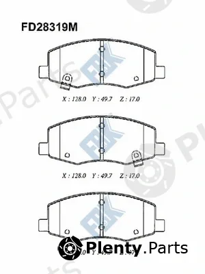 FBK FD28319M — Brake Pad Set, disc brake