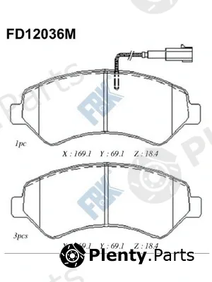 FBK FD12036M — Brake Pad Set, disc brake