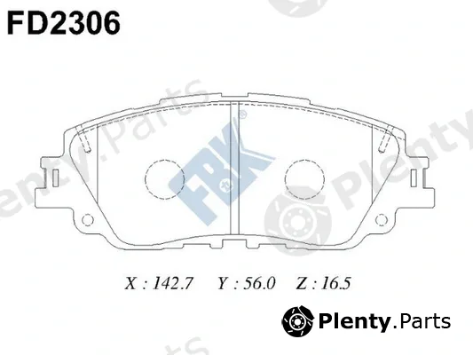 FBK FD2306 — Brake Pad Set, disc brake