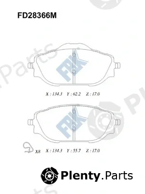 FBK FD28366M — Brake Pad Set, disc brake