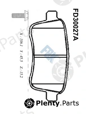 FBK FD30027A — Brake Pad Set, disc brake