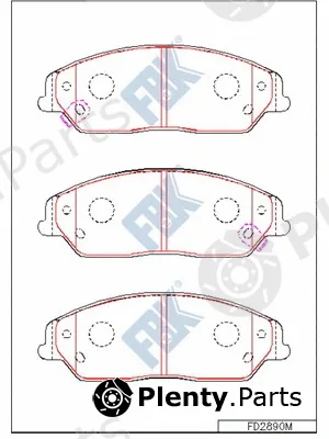 FBK FD2890M — Brake Pad Set, disc brake