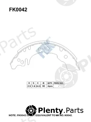 FBK FK0042 — Brake Shoe Set