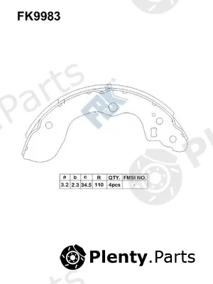 FBK FK9983 — Brake Shoe Set