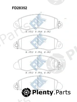 FBK FD28352 — Brake Pad Set, disc brake