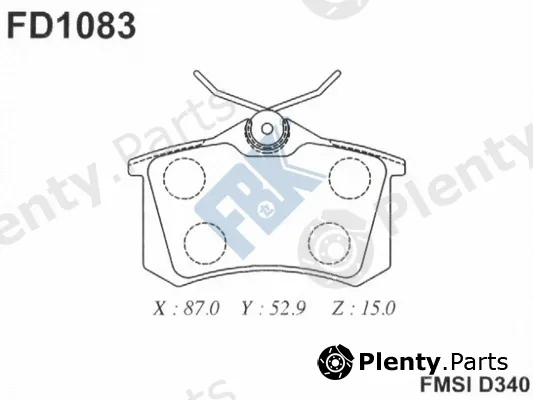 FBK FD1083 — Brake Pad Set, disc brake