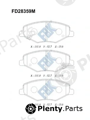 FBK FD28359M — Brake Pad Set, disc brake