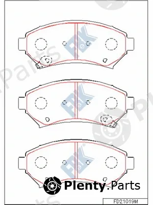 FBK FD21019M — Brake Pad Set, disc brake
