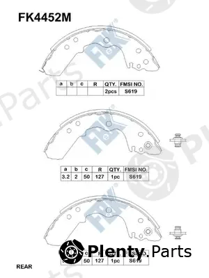 FBK FK4452M — Brake Shoe Set