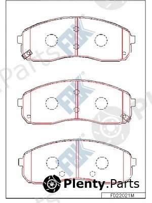 FBK FD22021M — Brake Pad Set, disc brake