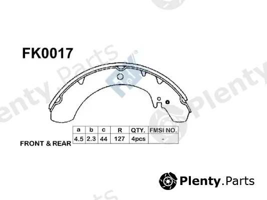 FBK FK0017 — Brake Shoe Set