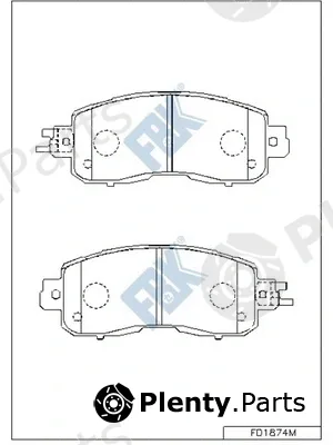 FBK FD1874M — Brake Pad Set, disc brake
