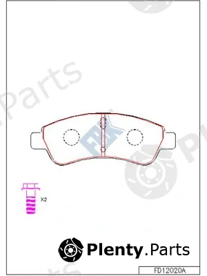 FBK FD12020A — Brake Pad Set, disc brake