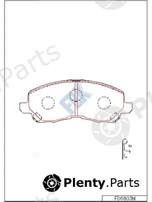 FBK FD6803M — Brake Pad Set, disc brake